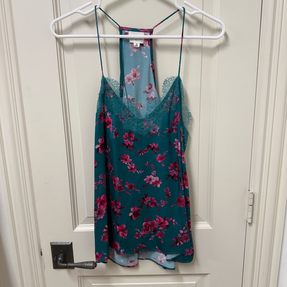 Cami NYC - Floral Lace Trim Cami Top